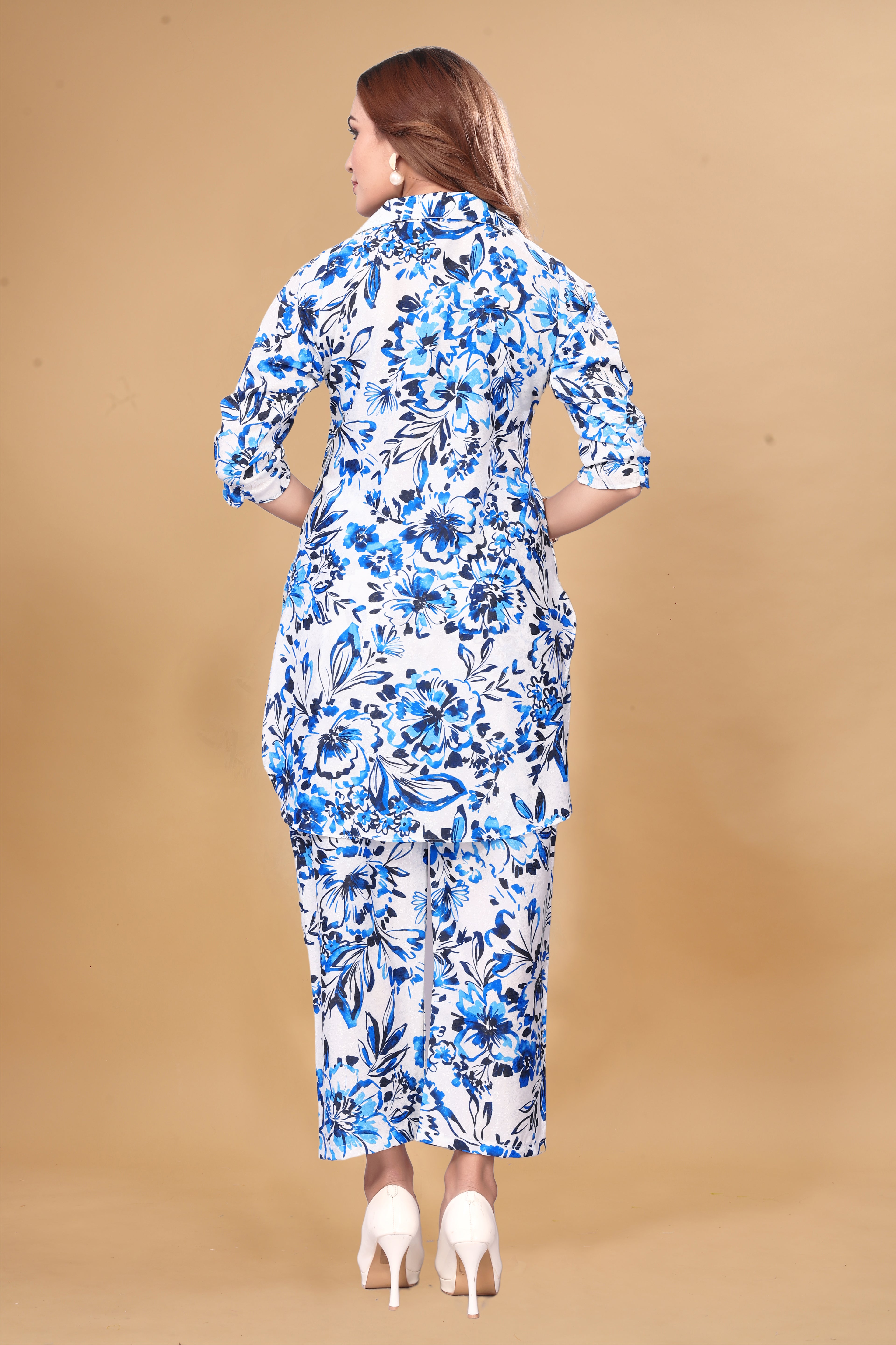 💙 Bloom Boldly – Blue Floral Co-Ord Set 🌸