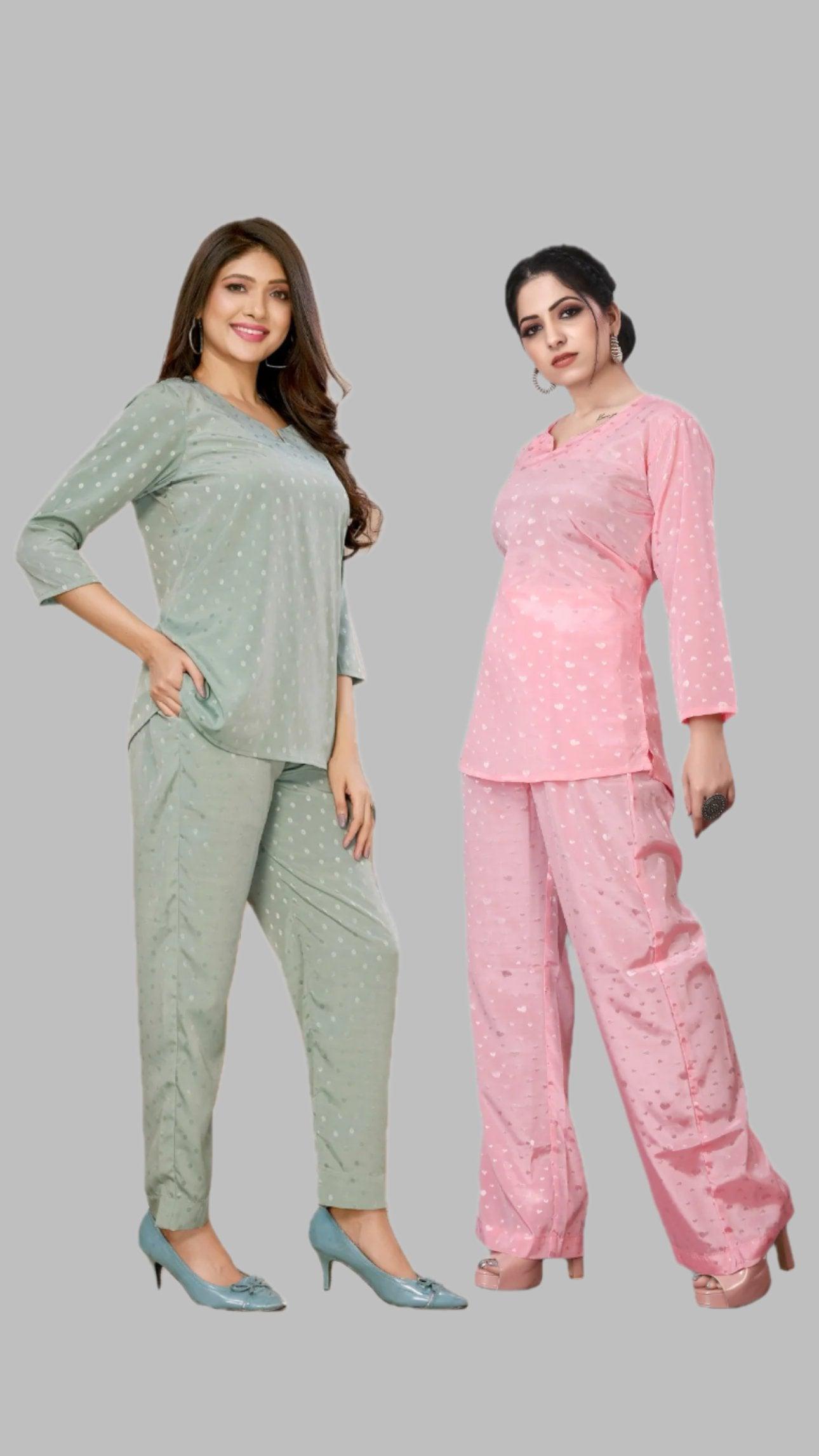 Green & Pink combo lounge wear