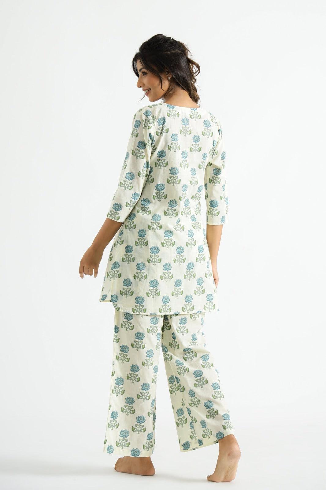 Floral Breeze Cotton Rayon Co-Ord Set