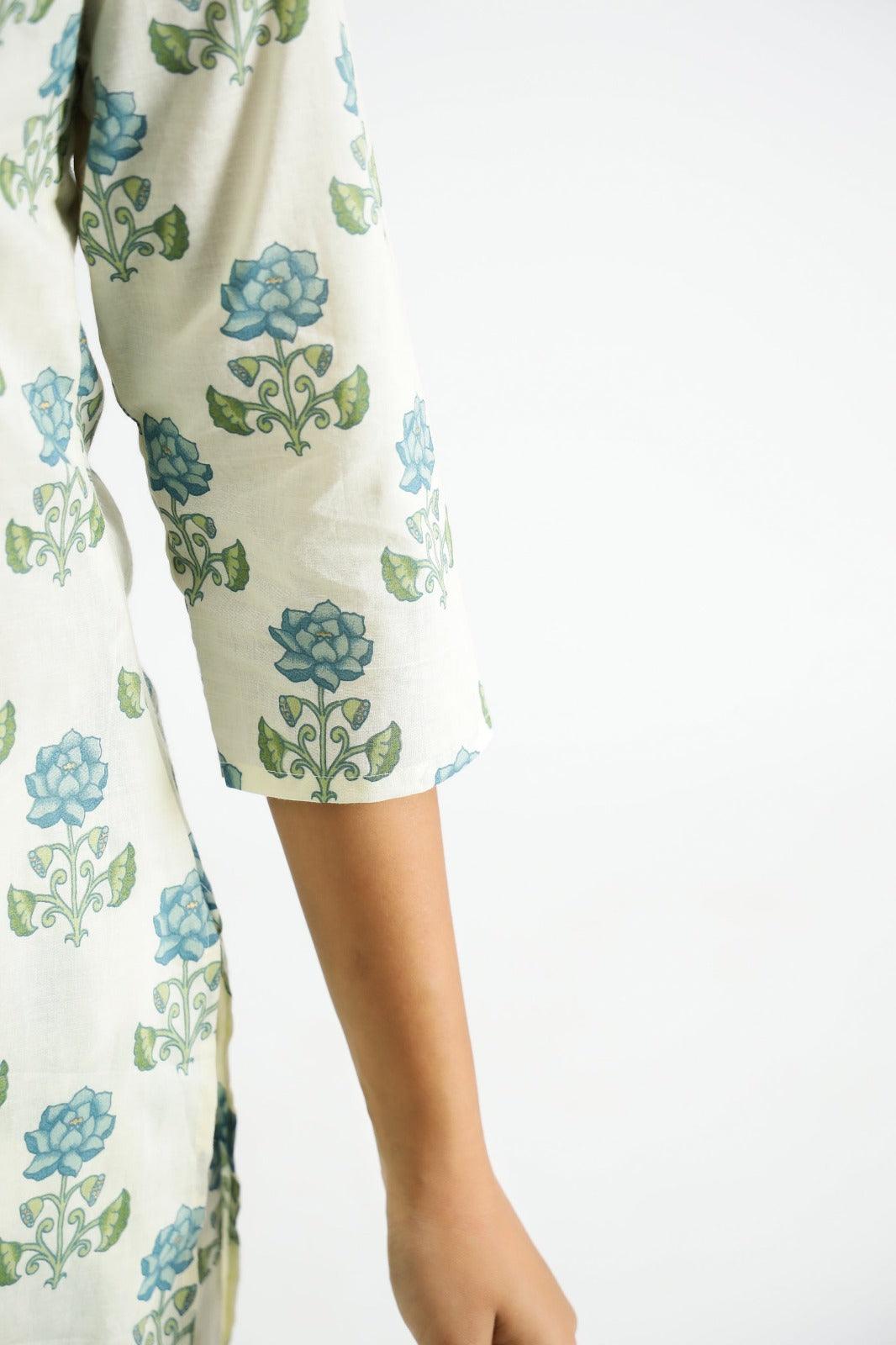 Floral Breeze Cotton Rayon Co-Ord Set